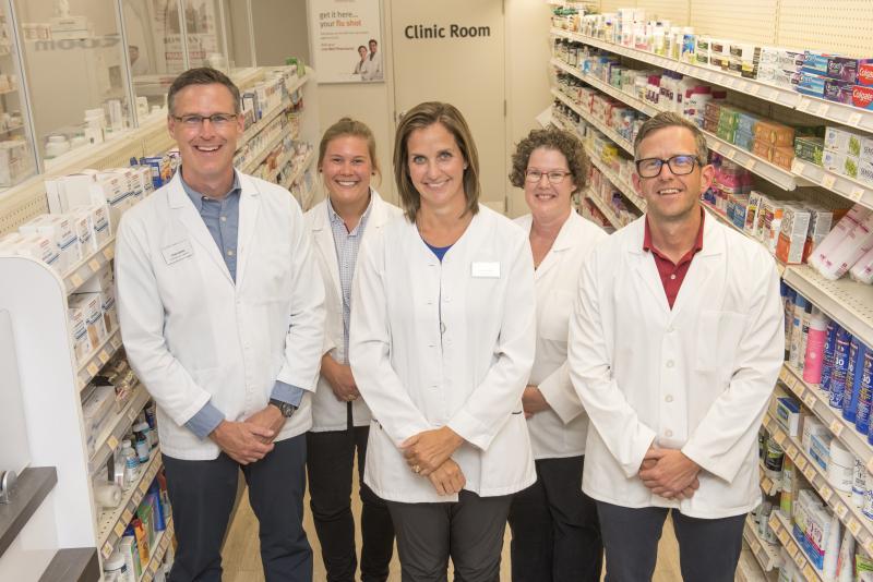 5 New Brunswick pharmacists standing together