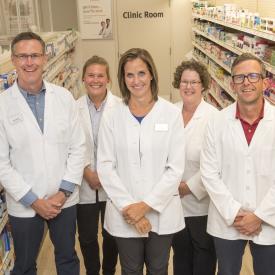 5 New Brunswick pharmacists standing together